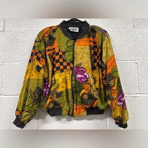 RIDE Vintage Multicolor Retro Checkered Patterned Jacket Women’s Size Medium